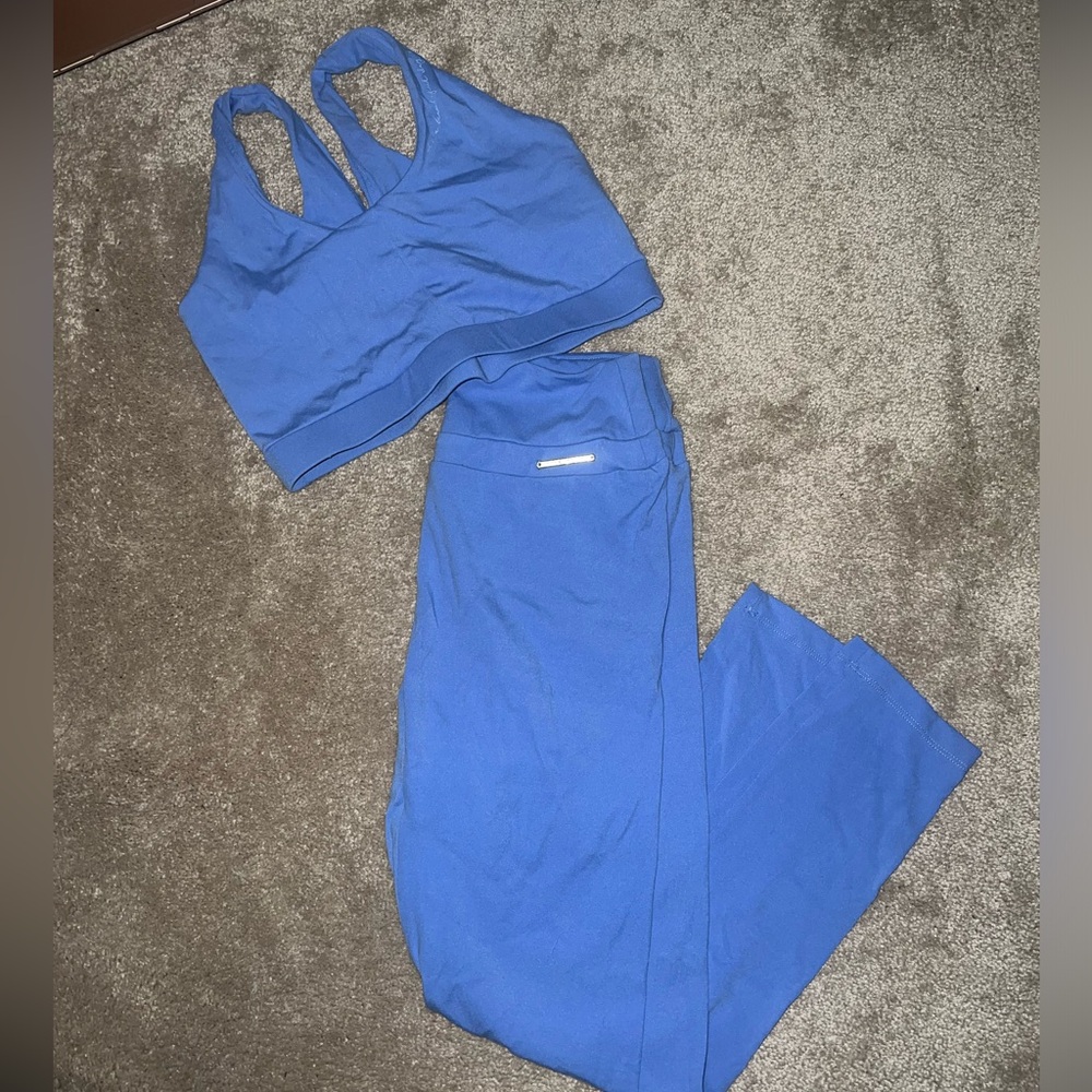 gymshark x whitney houston beautiful blue set